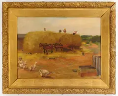 John William Gilroy, Haying Time, oil on canvas