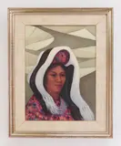 Edith Hamlin, Girl of Chichicastanango, oil on panel, 1978