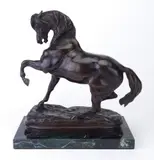 Antoine-Louis Barye, Prancing Horse bronze sculpture, bronze