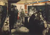 John Copley, The Men's Club, lithograph in colors