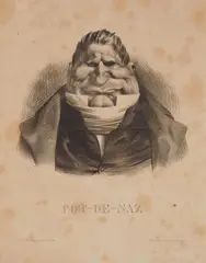 Honoré Daumier, Pot-de-Naz, lithograph. as published in Le Charivari