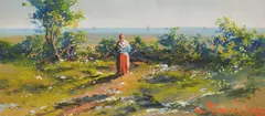Gianni, Capri, gouache on paper