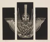 Katsunori Hamanishi, Mizuhiki mezzotint, 1999, mezzotint