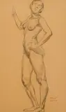 August Biehle, Standing Female Nude