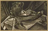 Emil Ganso, Still Life with Fish wood