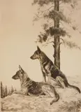 Marguerite Kirmse, Vigilantes, etching