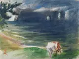 Henry G. Keller, Cow by Stream