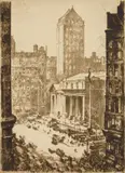 Otto Kuhler, 5th Avenue at 42nd, etching