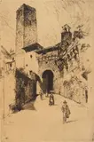 Joseph Pennell, San Gemignano, etching, 1883