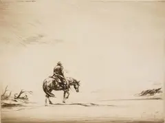 Ivan Dmitri, Snow Swept, drypoint, 1929