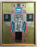 William Martin Jean, Crucified Image III, mixed media on paper, 1989