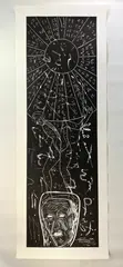 Mimmo Paladino, Atlantico V, linocut and collagraph, 1987