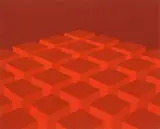 Marko Spalatin, Red Cubes silkscreen in colors, 1970, silkscreen