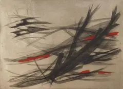 Ferdinand Springer, Untitled (Abstract), etching and aquatint in colors