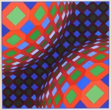 Victor Vasarely, Untitled, silkscreen in colors