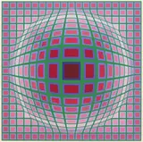 Victor Vasarely, Titan A, silkscreen in colors