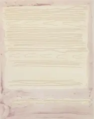 Adja Yunkers, Echo II in Pink, lithograph in color with mixed media, 1977