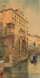 A Bye Canal by Natale Gavagnin, watercolor on paper, ca. 1910signed N. Gavagnin lower right, matted and, offered Jun 2024