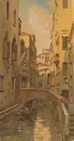 A Bye Canal by Natale Gavagnin, watercolor on paper, ca. 1910, offered Jun 2024