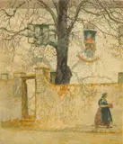 Luigi Kasimir, Wien, Penzing, etching in color