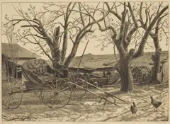 Grace Albee, Forgotten Thing (Northampton County, Pennsylvania) wood, engraving, 1942