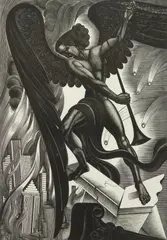 Boris Artzybasheff, The Last Trumpet wood, engraving, 1937