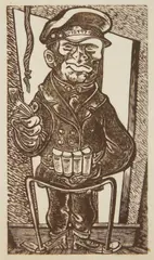 Burton Freund, Coming to Carry Me Home wood, engraving