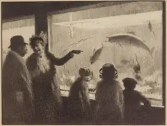 Aquarium by Gordon Grant, lithograph, 1948, offered Jun 2024