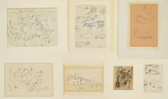 William C. Grauer, Sketches 7, pen and ink on paper, 2
