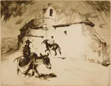 Henry G. Keller, The Hermitage of Talavera, etching, 1924
