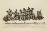 Marguerite Kirmse, When We Were Young, etching