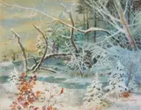 Robert Laessig, Snowy Purity, watercolor on paper
