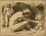 Kenneth Hayes Miller, Mother and Child, etching