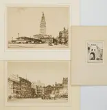 Louis c. Rosenberg, Building of the Terminal Tower 2 etchings from the suite, 1929, both signed in pencil. Together with an, etching of a gateway