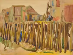 Paul Shively, Low Tide, Provincetown, watercolor on paper, 1924
