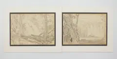 Frank Wilcox, Landscape Studies, pencil on paper