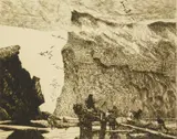 Frank N. Wilcox, Perce Rock, etching, 1928