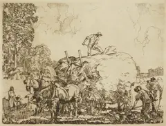Frank N. Wilcox, Haying, etching