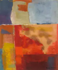 Untitled (Abstract) by Edith Brown, mixed media collage, offered Jun 2024
