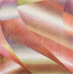 Samia Halaby, Cleveland, lithograph in colors, 1974
