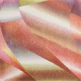 Samia Halaby, Cleveland, lithograph in colors, 1974