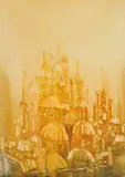 Jerusalem by Joseph Kossonogi, watercolor on paper, 1972, offered Jun 2024