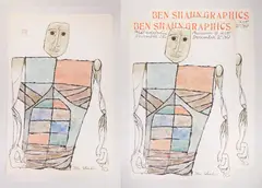 Ben Shahn, Ben Shahn Graphics, Philadelphia Museum of Art offset, lithograph in colors, 1965