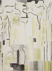 Bill Scott, The Gray-Green Bottle, drypoint and roulette in colors, 2009