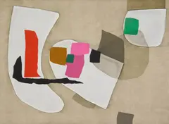 Noboru Tsurutani, Retrospect, etching in color, 1967