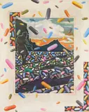 Paul Spina, Pop 589-, 8251, acrylic, pencil and pen and ink on paper