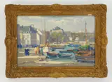 Augustus William Enness, Concarneau, France, oil on canvas laid on panel