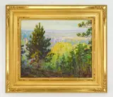 Glenn C. Sheffer, Early Fall Landscape, oil on board