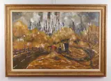 Robert Lebron, Central Park- New York, oil on canvas