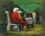 In The Park by Albert Pels, oil on canvas laid on Masonite, offered Jun 2024